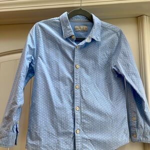 Zara boy’s size 7 blue and white button up
